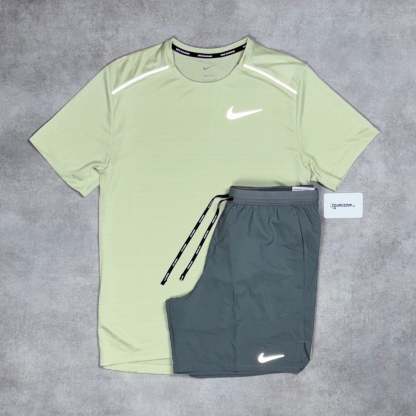 Miler T-Shirt Olive Aura & Grey/Black 7" Flex/Challenger Short Set-OSI
