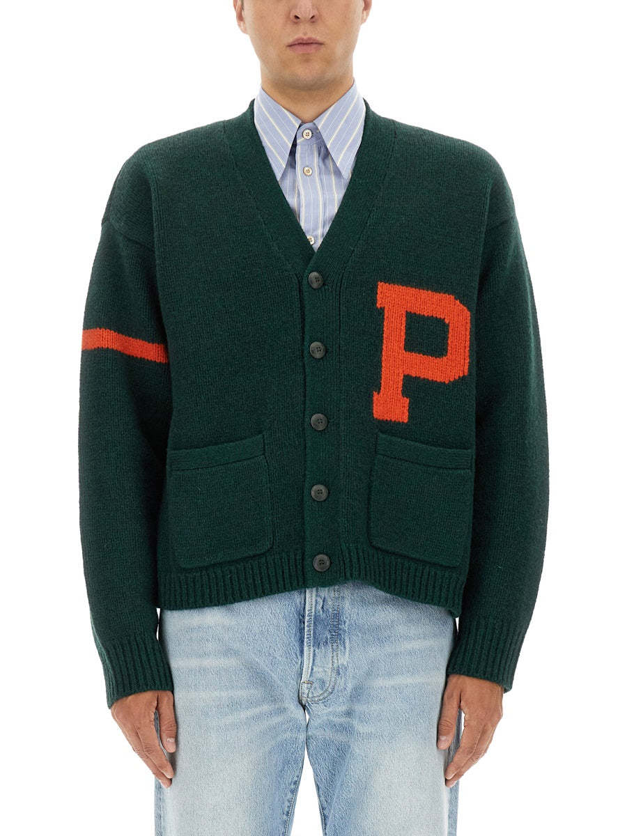 POLO  Men's Cardigan with Maxi Letter-OSI