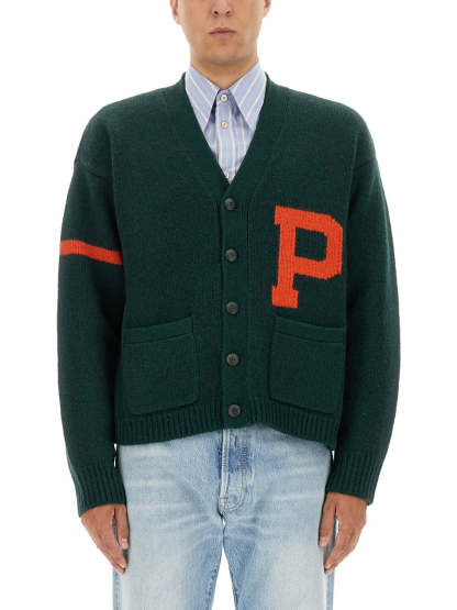 POLO  Men's Cardigan with Maxi Letter-OSI