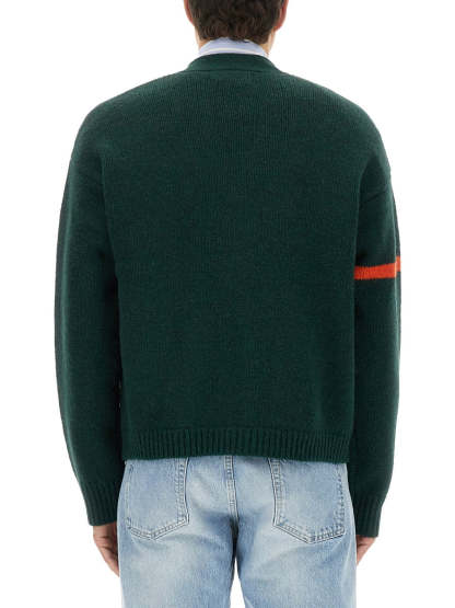POLO  Men's Cardigan with Maxi Letter-OSI