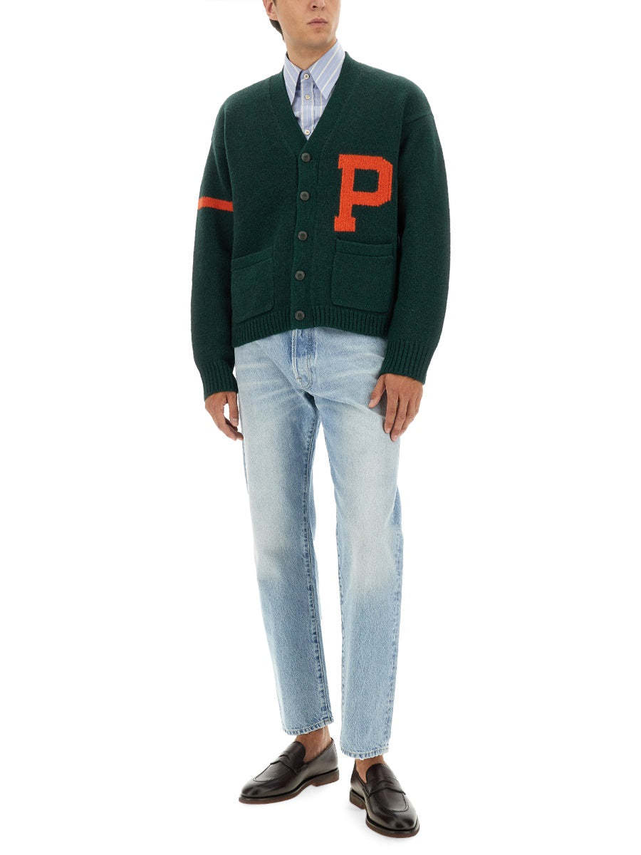 POLO  Men's Cardigan with Maxi Letter-OSI