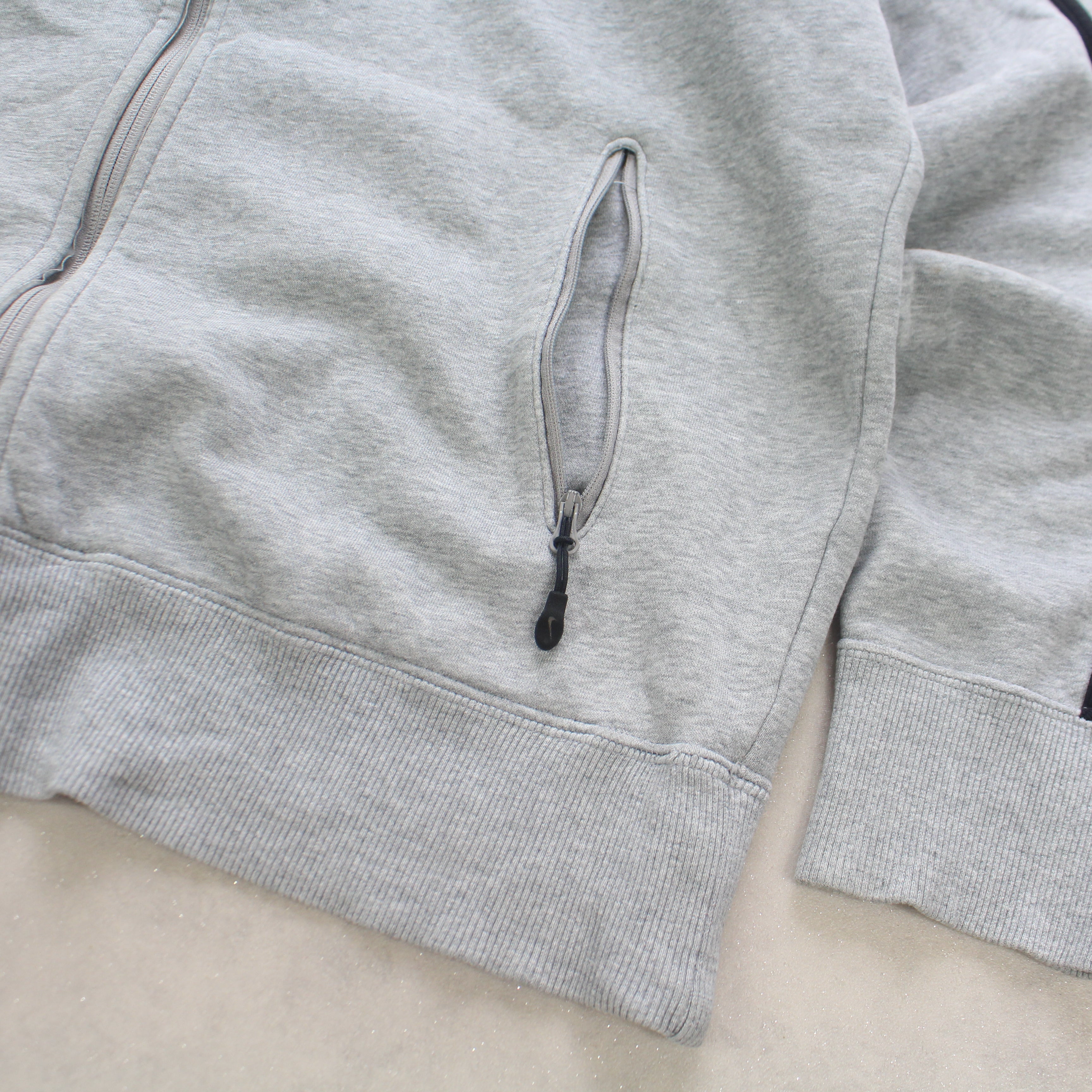 SUPER RARE 2000s  Zip Up Hoodie Grey-OSI