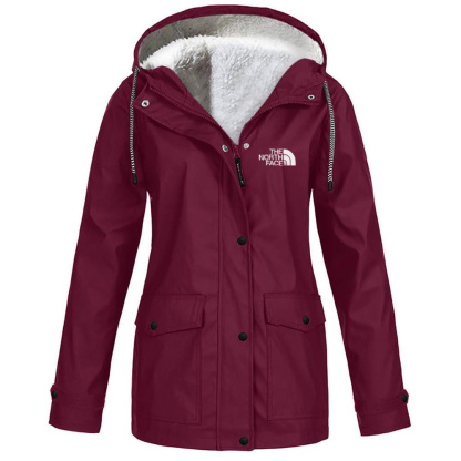 Women's fleece windproof hooded jacket-OSI