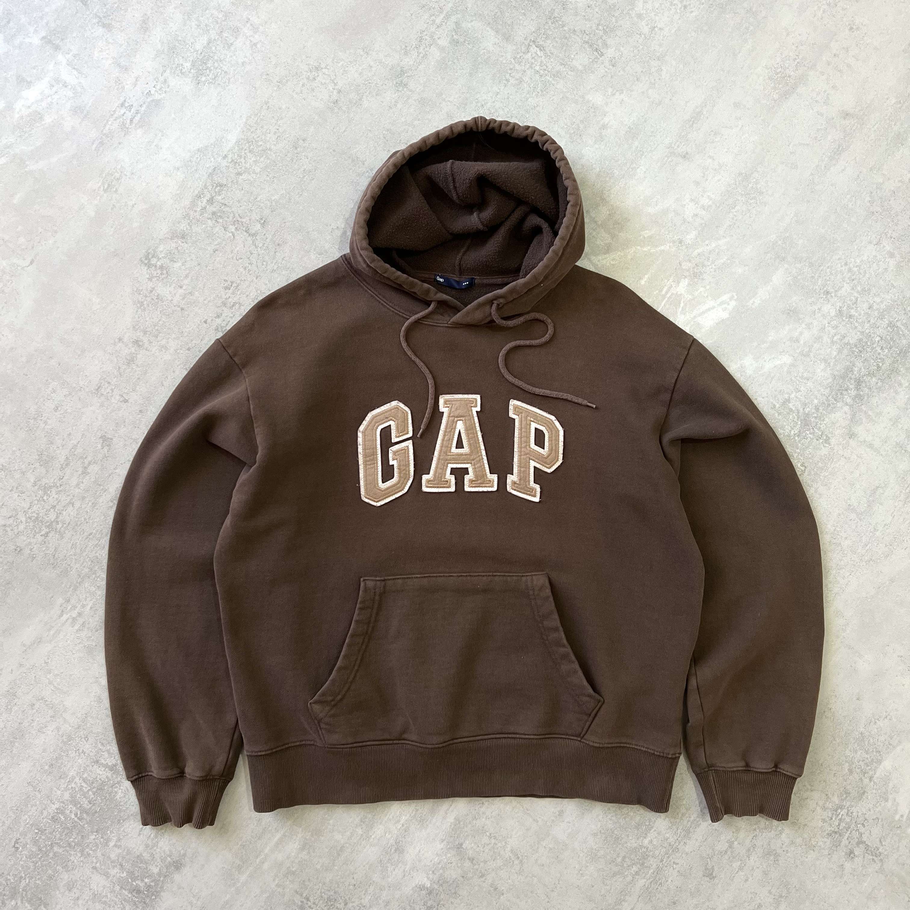 Gap 2000s heavyweight embroidered hoodie-OSI