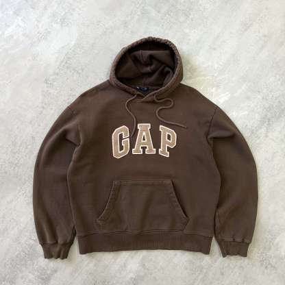 Gap 2000s heavyweight embroidered hoodie-OSI