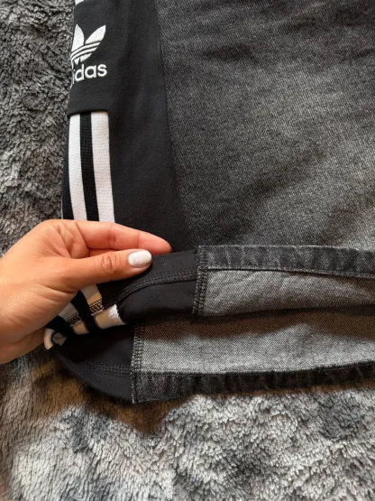Custom Black/Grey Denim Shorts – One of a Kind – Size M/L