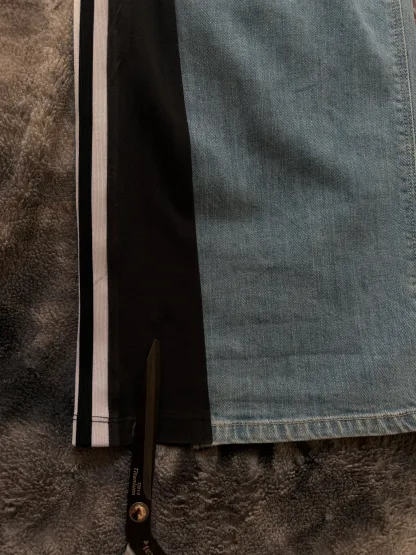 Custom Flared Jeans with Three Stripes – One of a Kind – Size M/L
