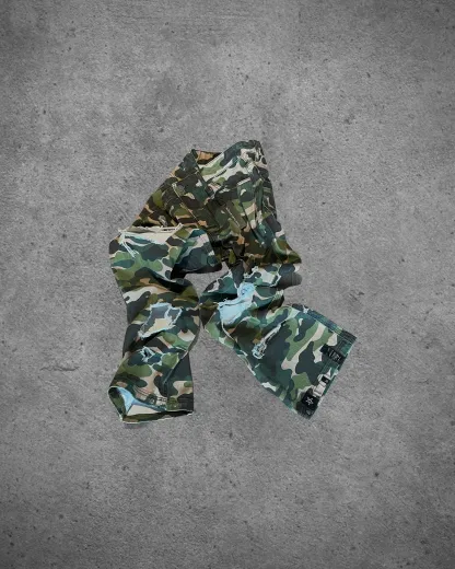 Camo denim green