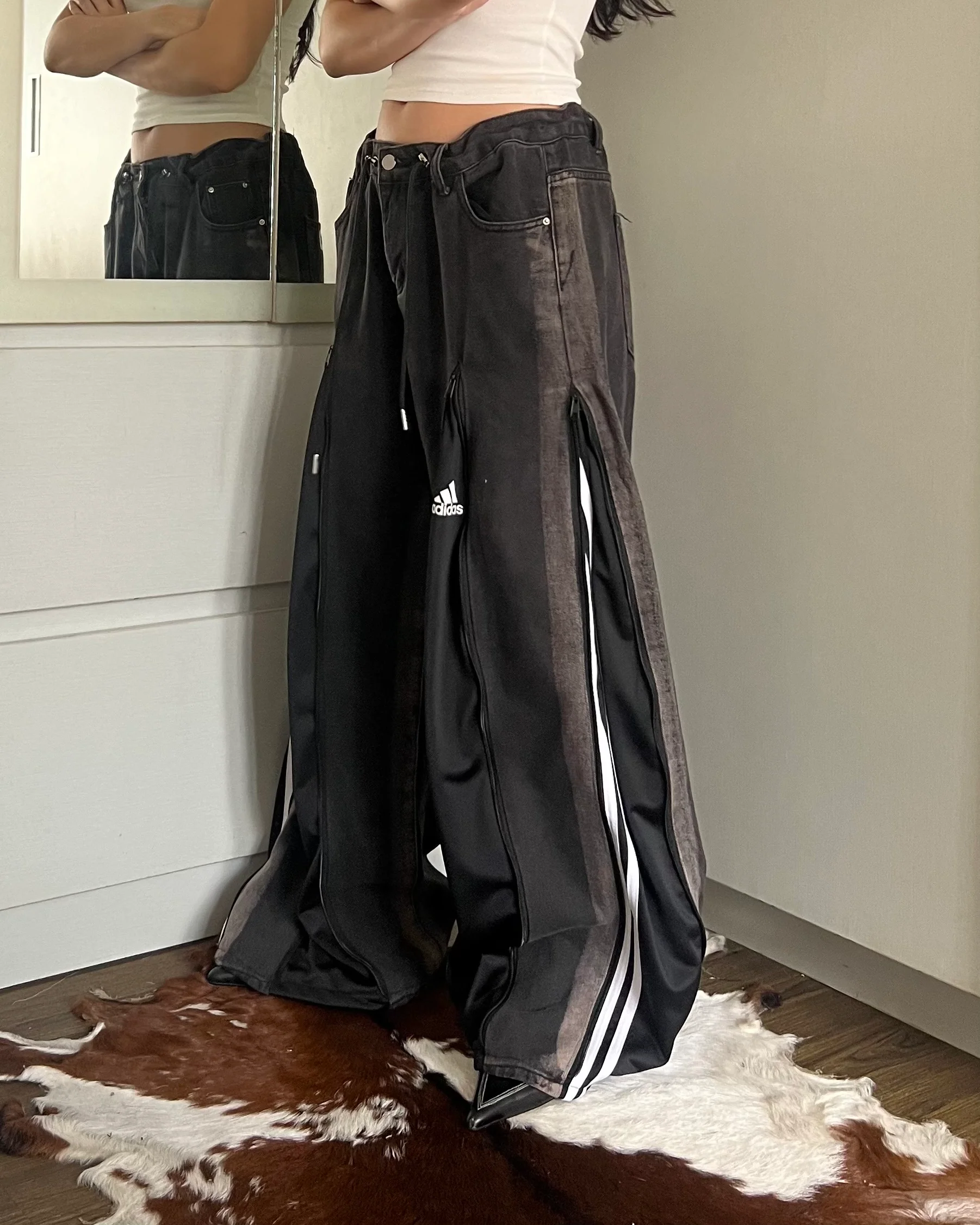 [BIG SIZE] Zipper Pants 056
