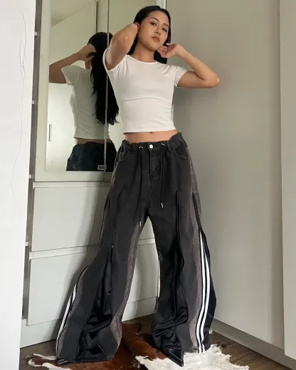 [BIG SIZE] Zipper Pants 056