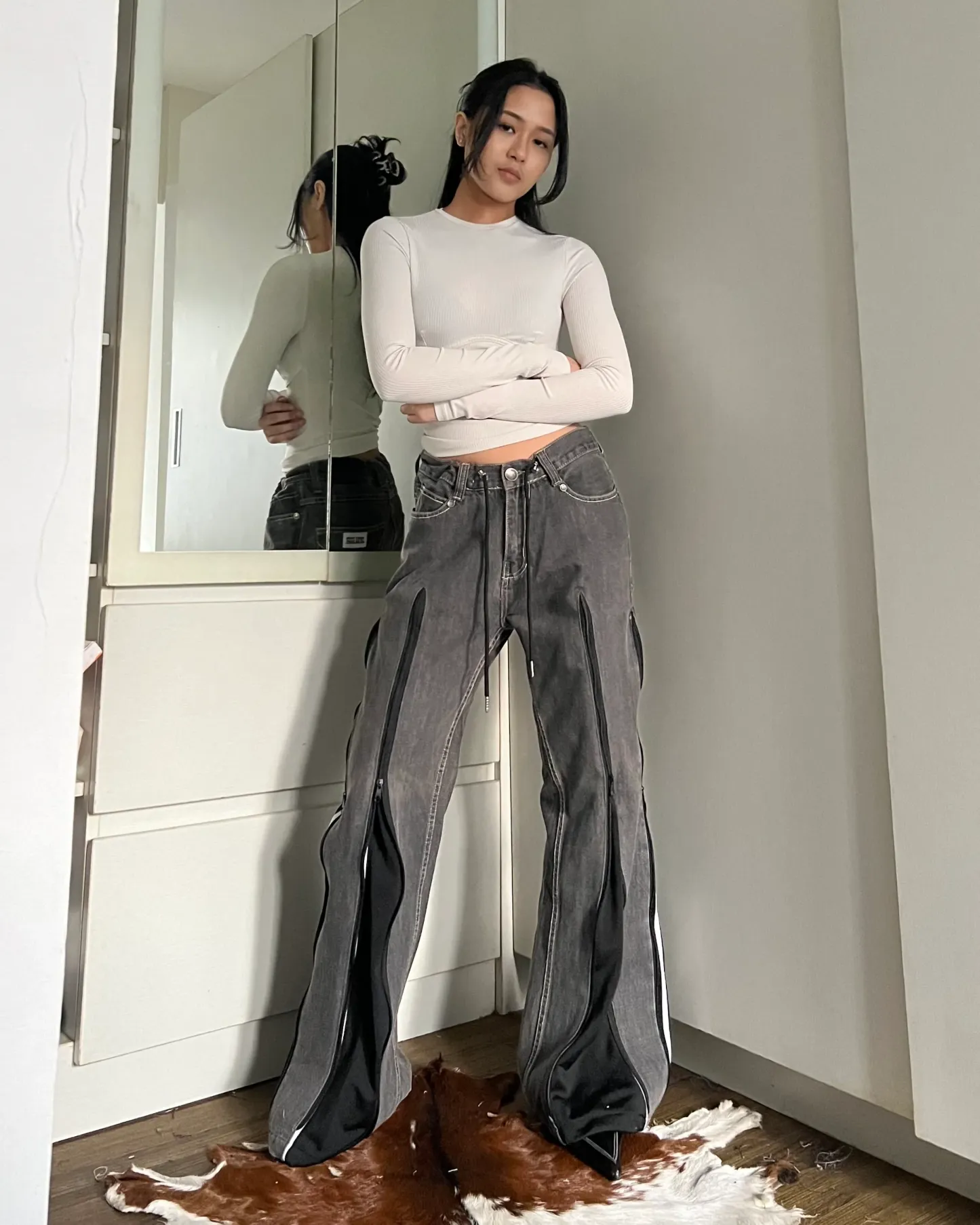 Zipper Pants 068