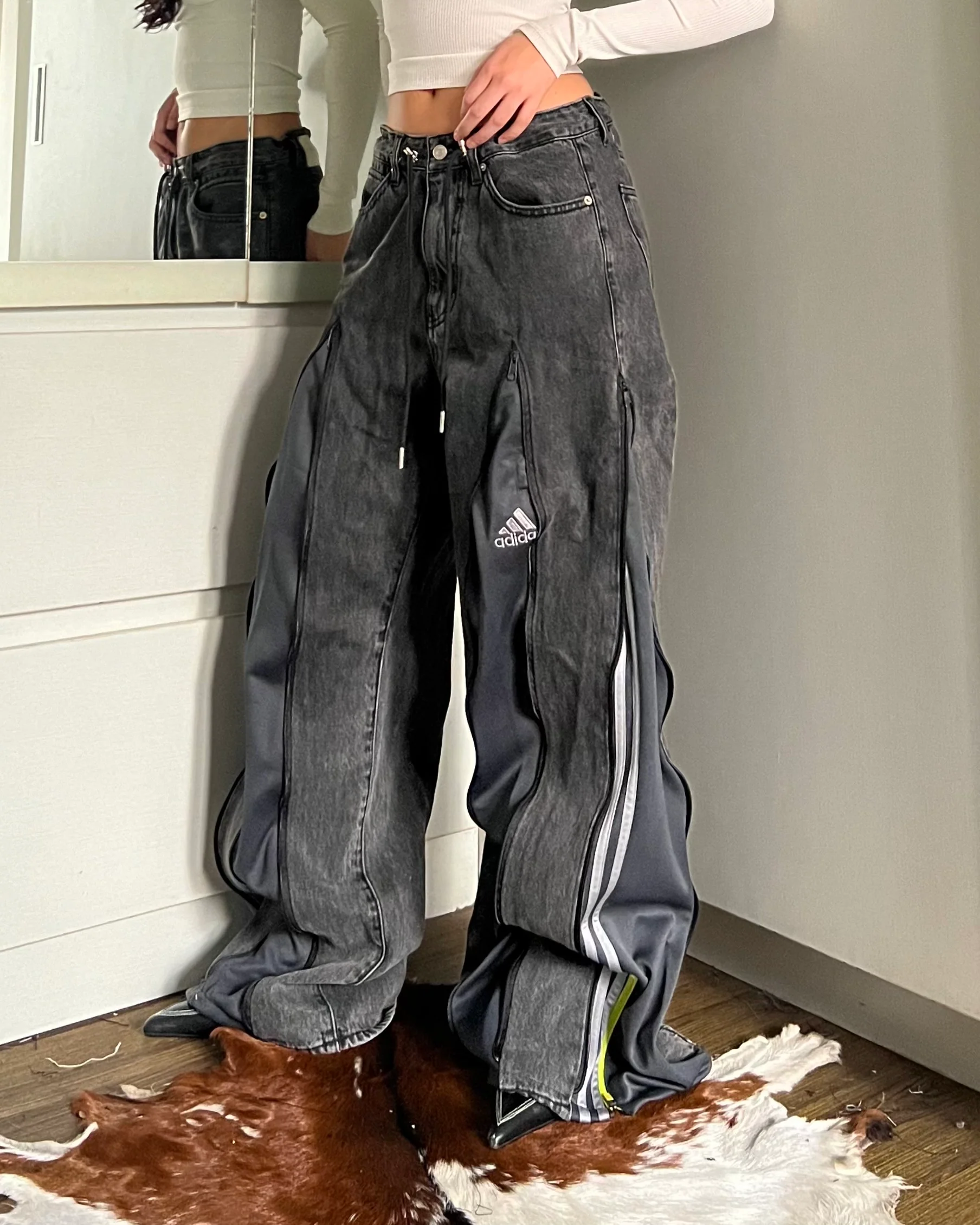 [BIG SIZE] Zipper Pants 070