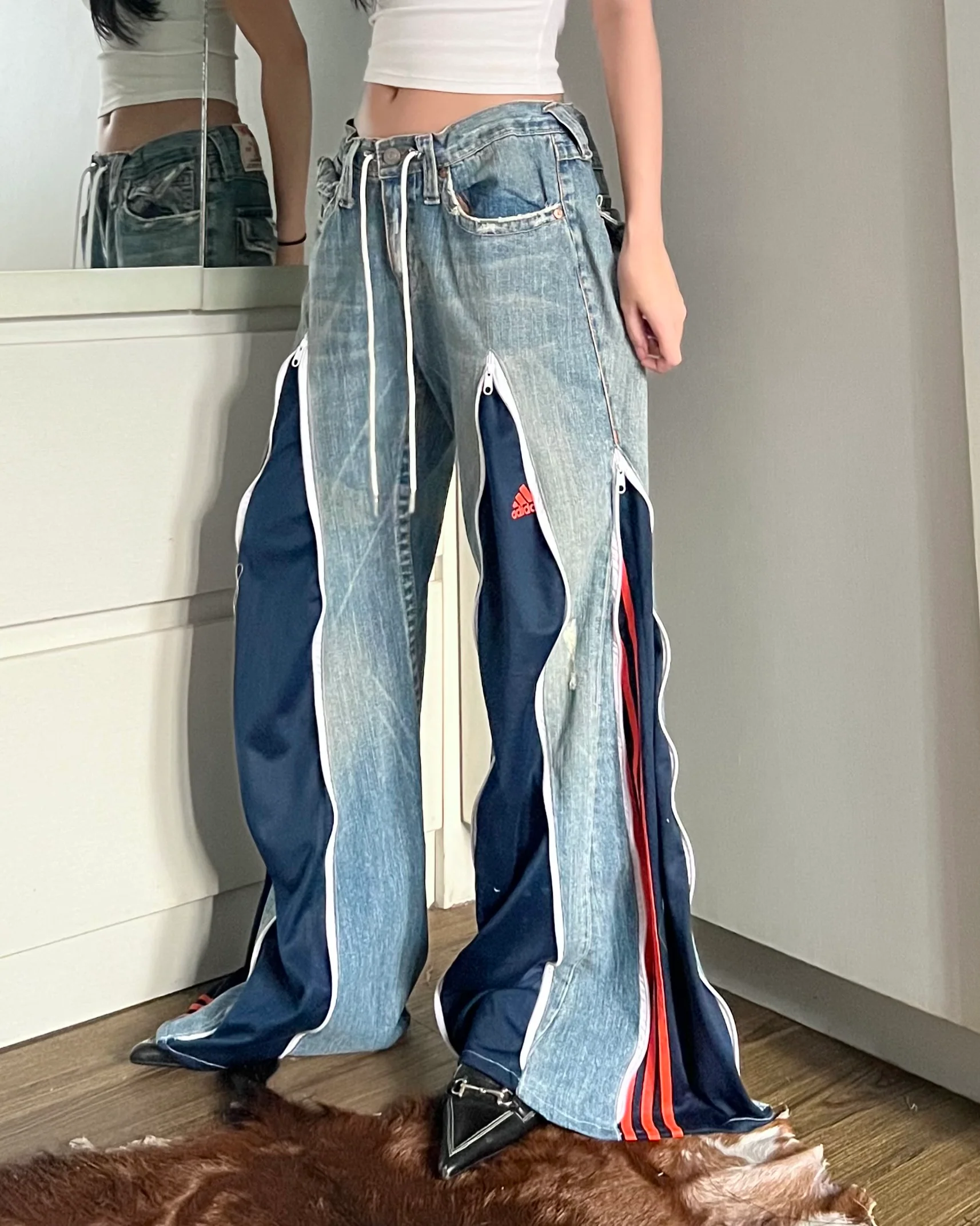 [BIG SIZE] Zipper Pants 093