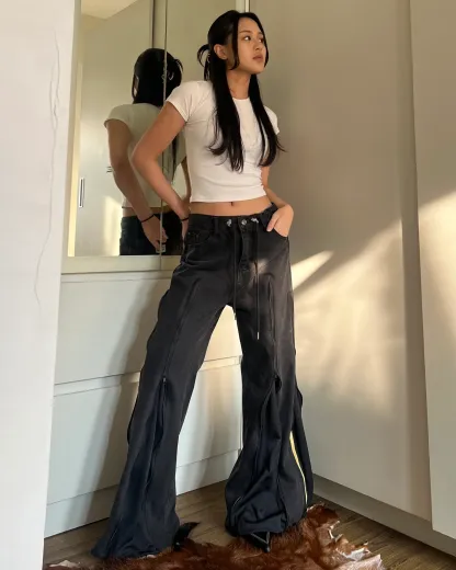 [BIG SIZE] Zipper Pants 0103