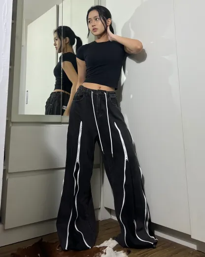 [BIG SIZE] Zipper Pants 0128