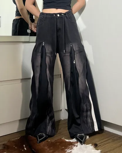 [BIG SIZE] Zipper Pants 0136