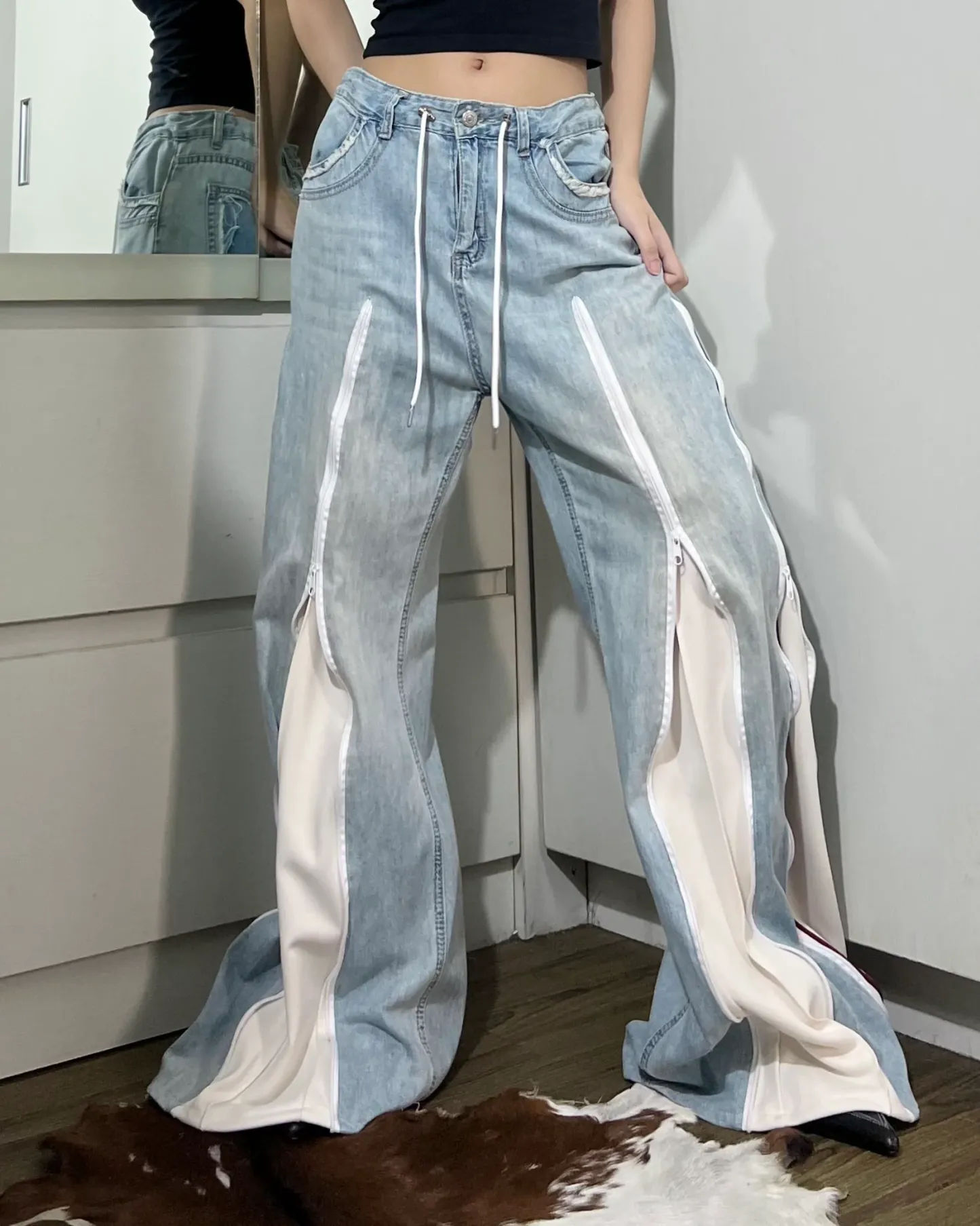 [BIG SIZE] Zipper Pants 0137