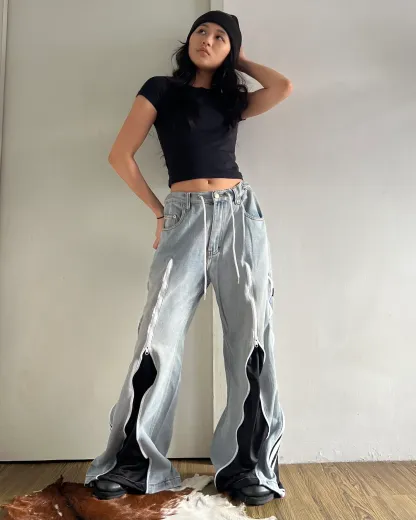 [BIG SIZE] Zipper Pants 0138