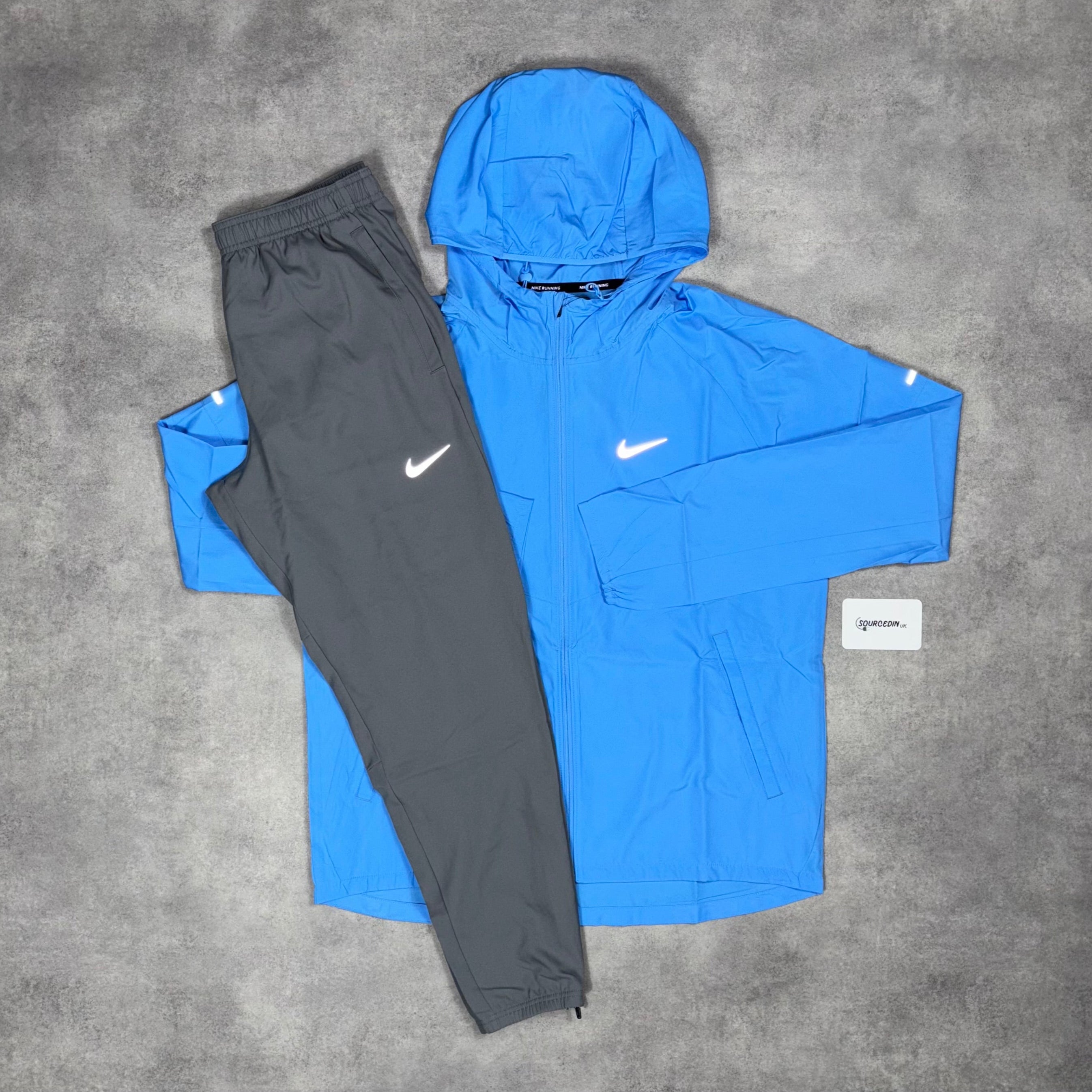 Repel Miler Jacket University Blue & Grey/Black Woven Challenger Bottom Set-OSI