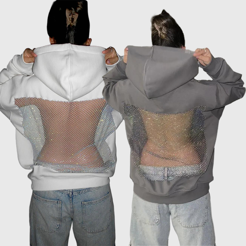 Backstage Crystal-Mesh Hoodie-OSI