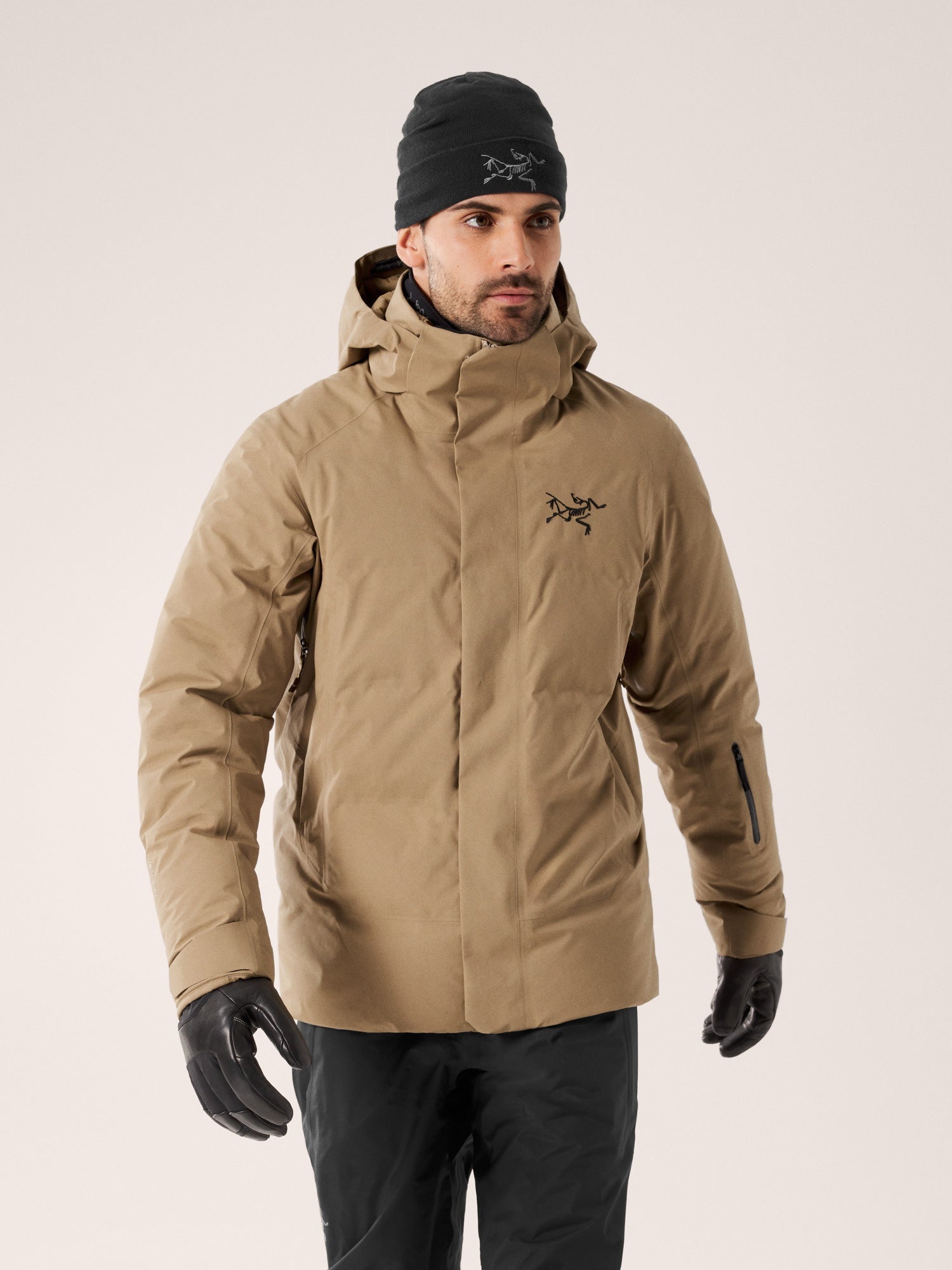  men's fissile insulated jacket ski and snowboard brown-OSI