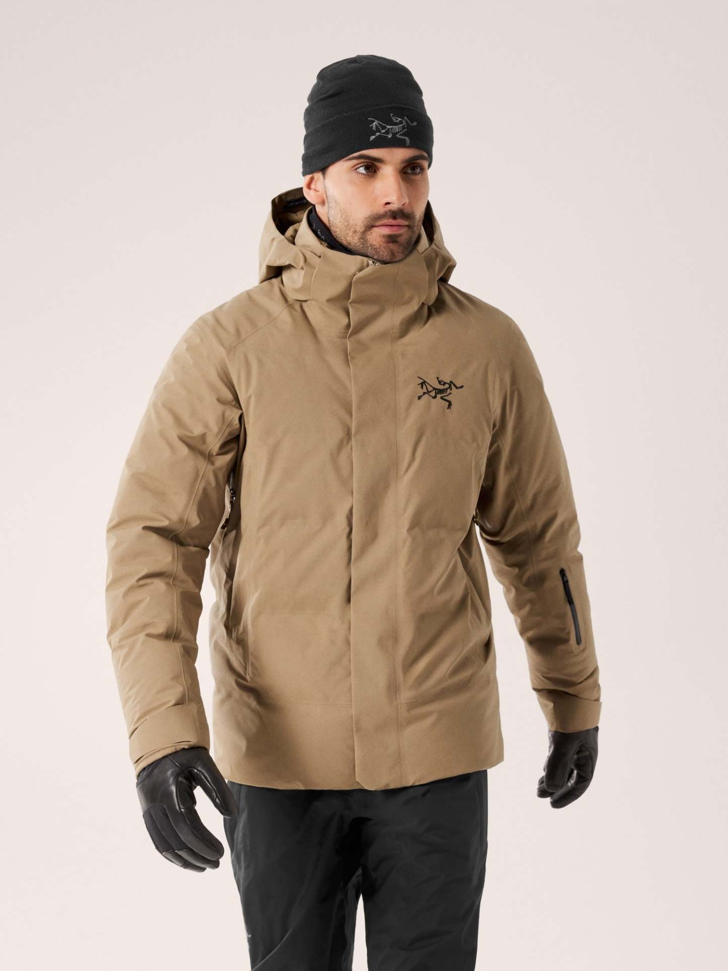  men's fissile insulated jacket ski and snowboard brown-OSI