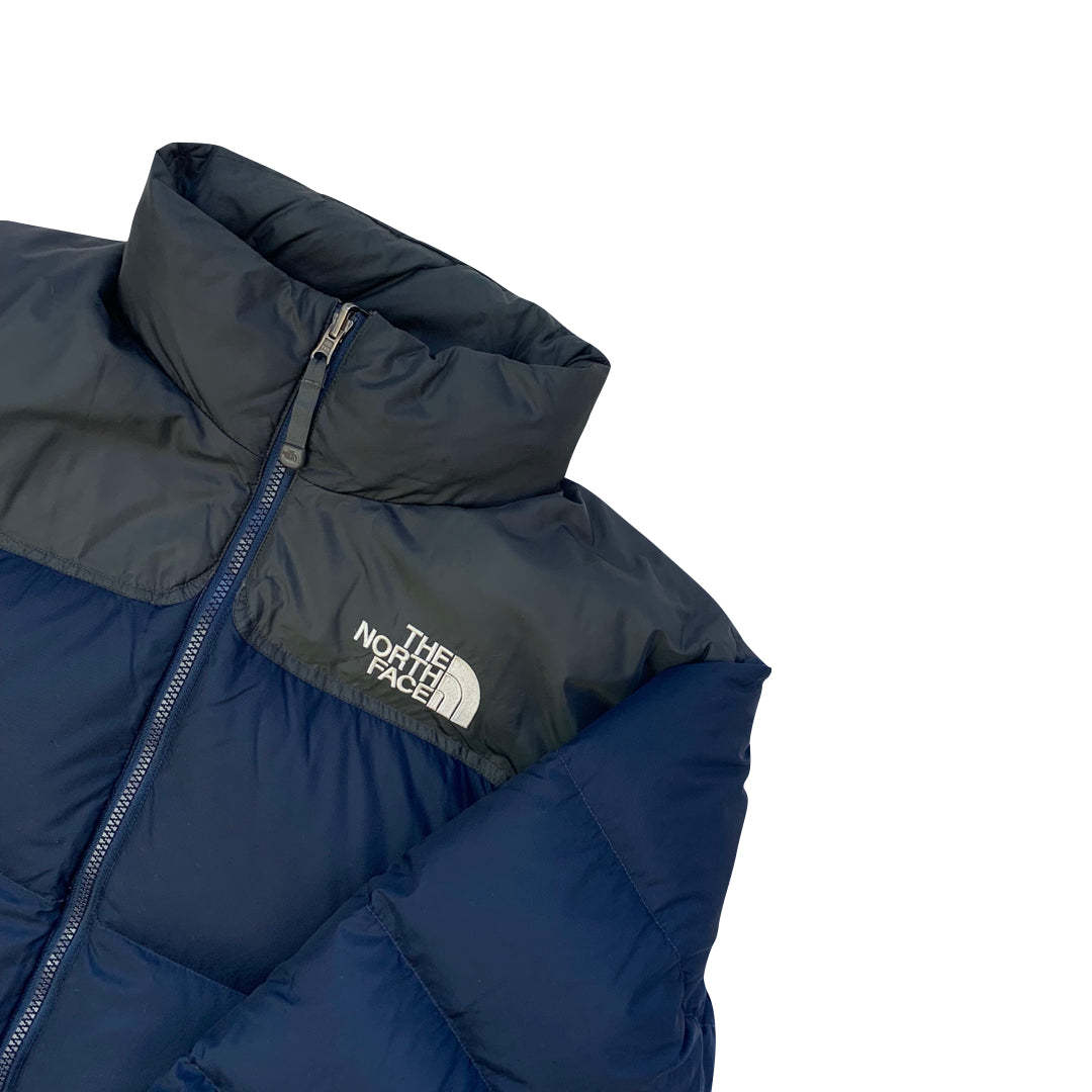 Matte Navy Blue & Grey Puffer Jacket-OSI