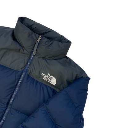 Matte Navy Blue & Grey Puffer Jacket-OSI