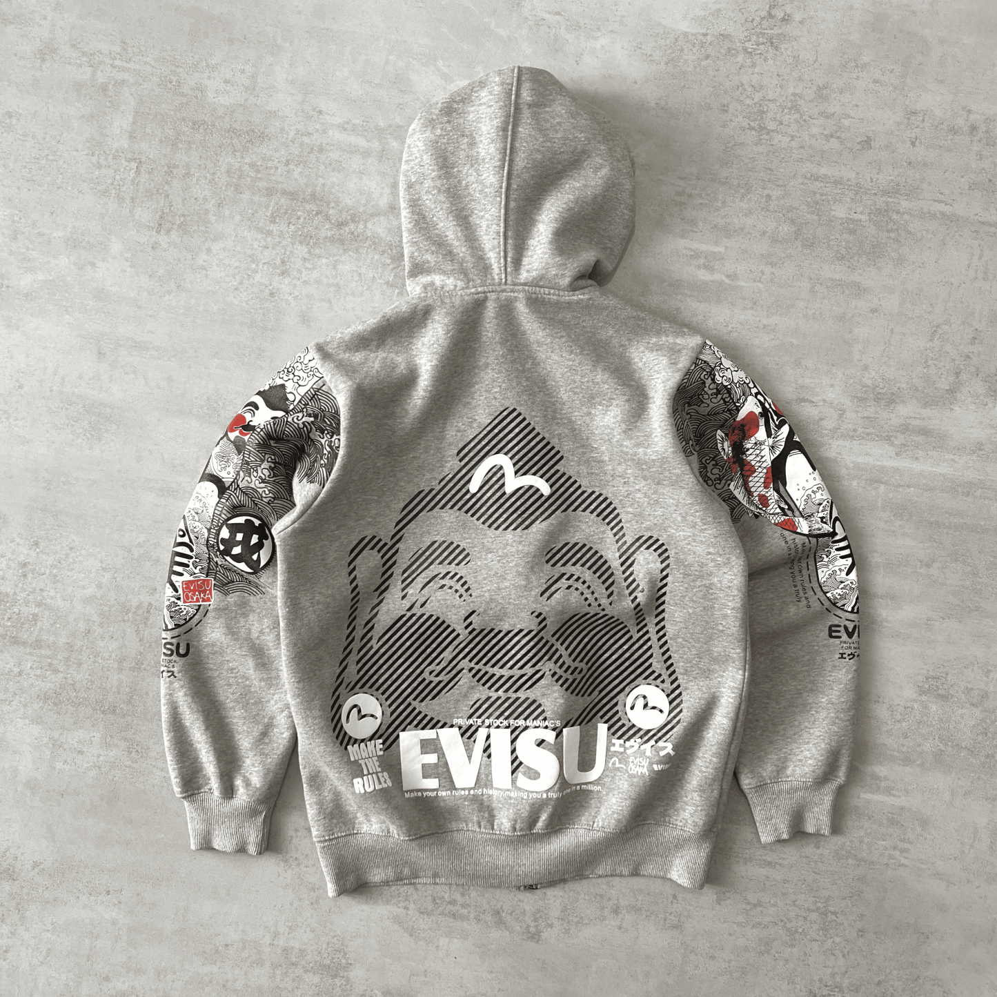 RARE 1990s zip heavyweight emboredired hoodie-OSI