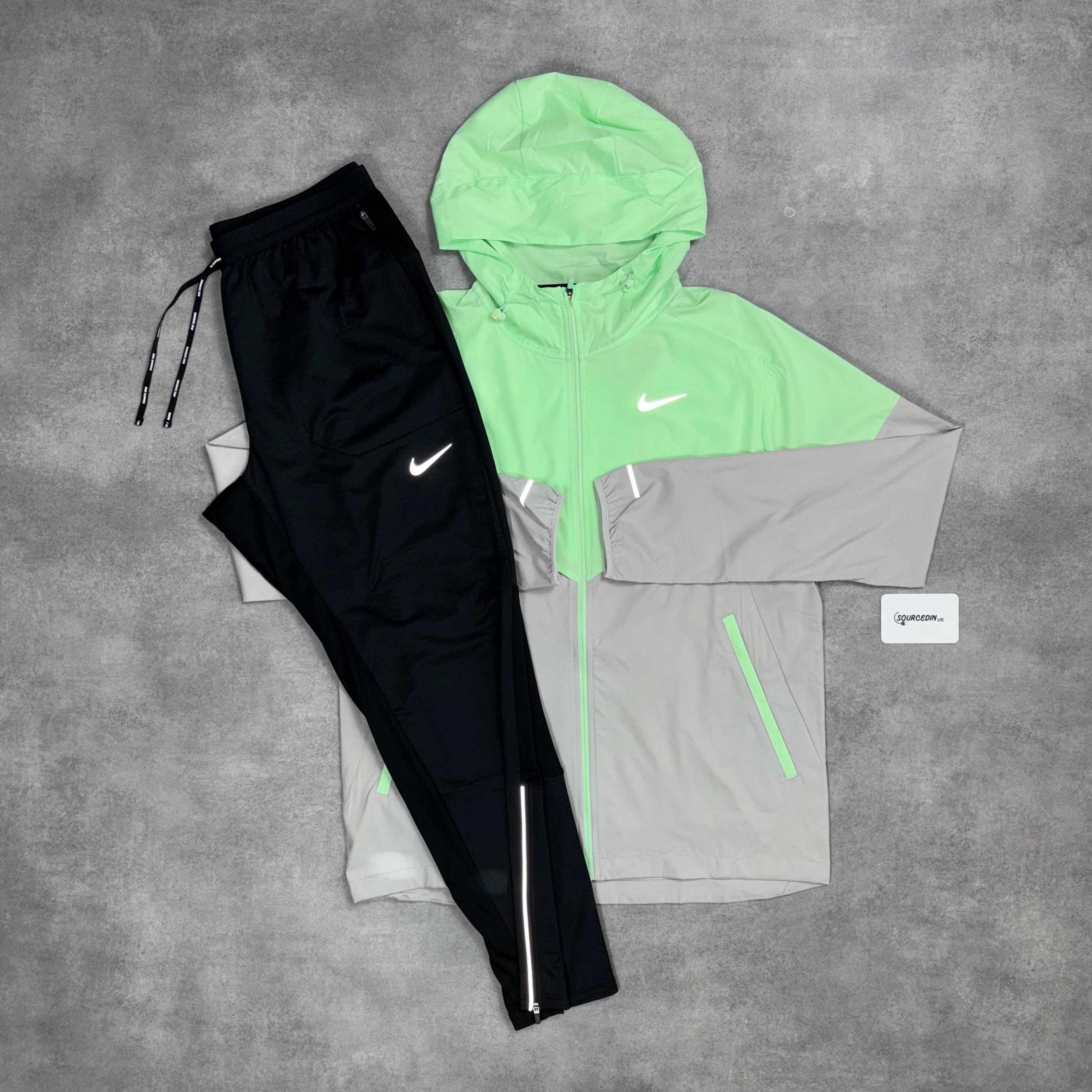 Uv Windrunner Jacket Vapour Green & Black Phenom Pants Set-OSI