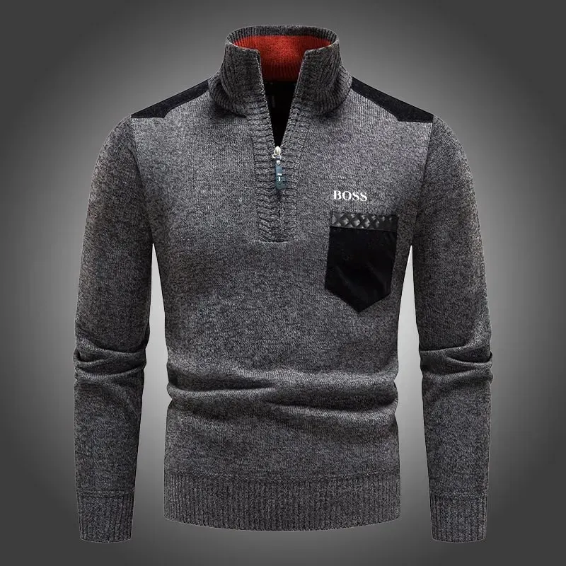 Suéter grosso masculino com gola alta-OSI
