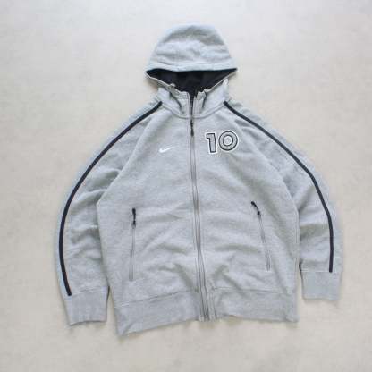 SUPER RARE 2000s  Zip Up Hoodie Grey-OSI