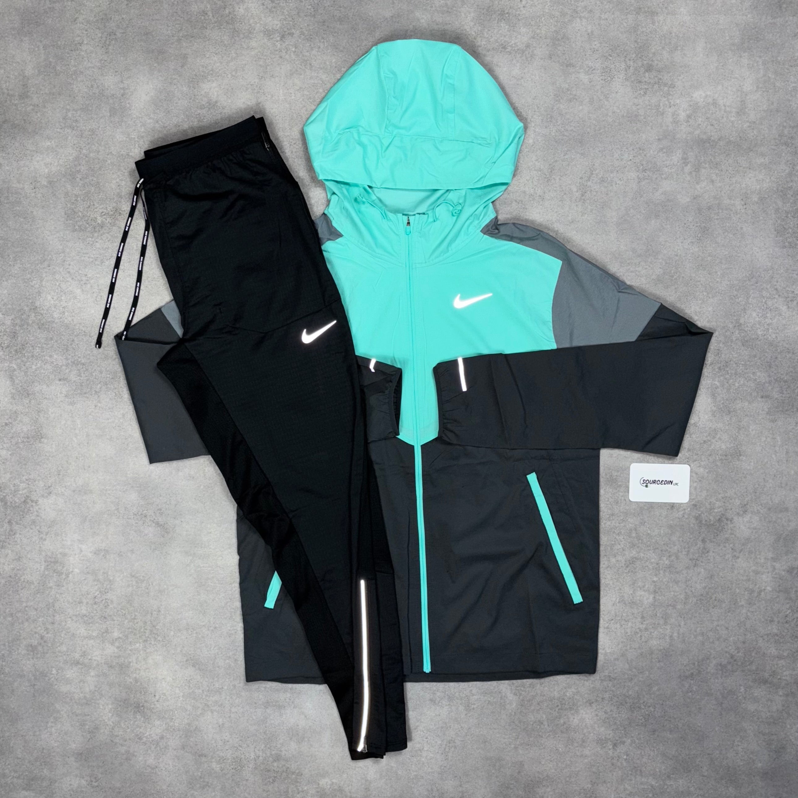 Uv Windrunner Jacket Mint Green & Black Phenom Bottoms Set-OSI