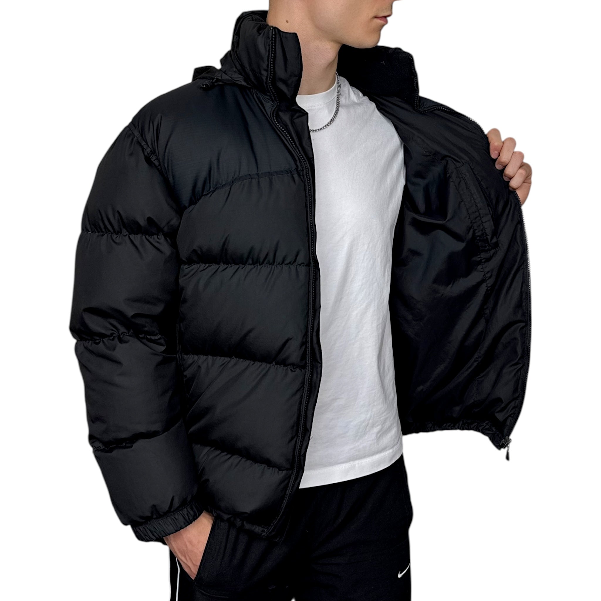 Vintage  Puffer Daunenjacke Schwarz-OSI