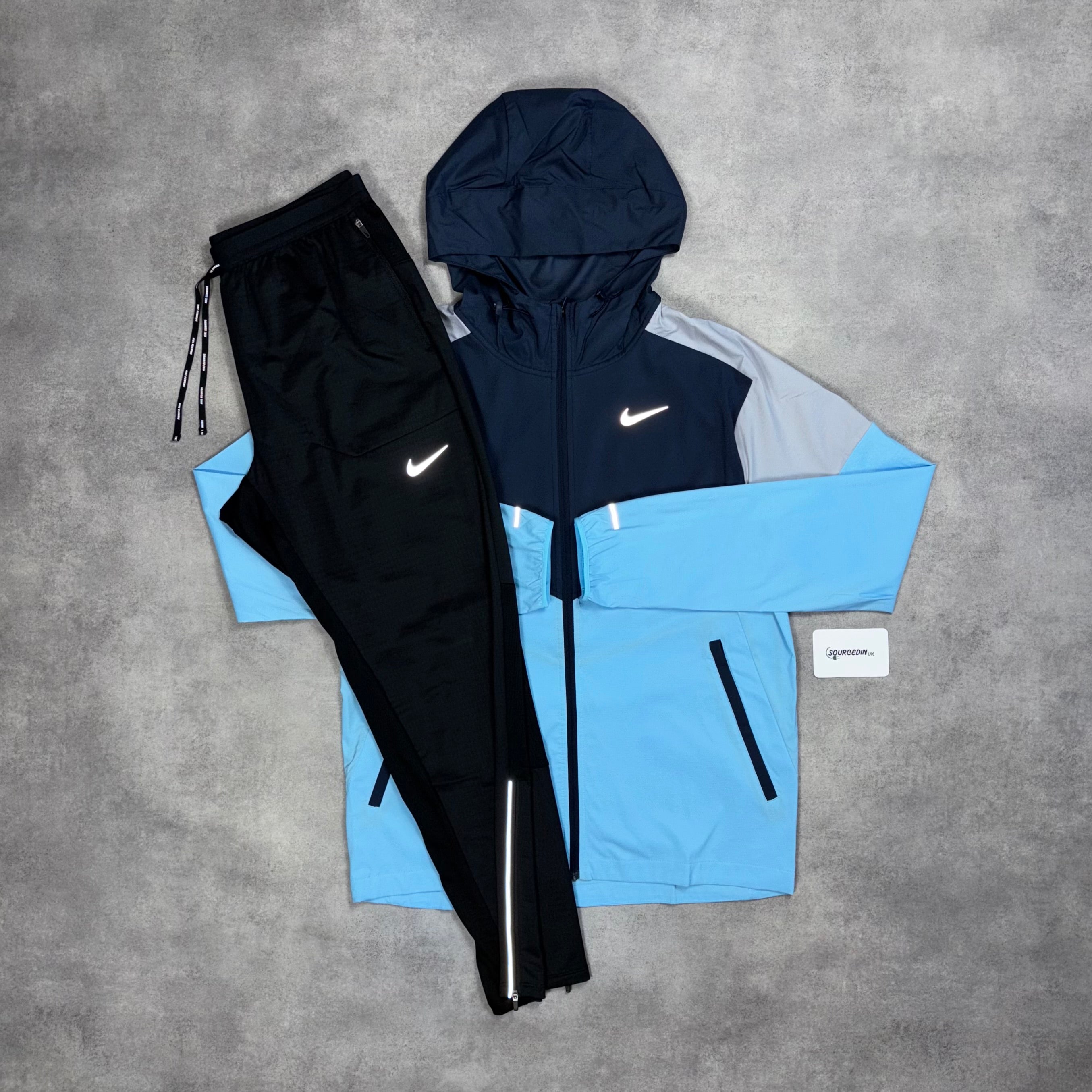 Uv Windrunner Jacket Pacific Blue & Black Phenom Pants Set-OSI