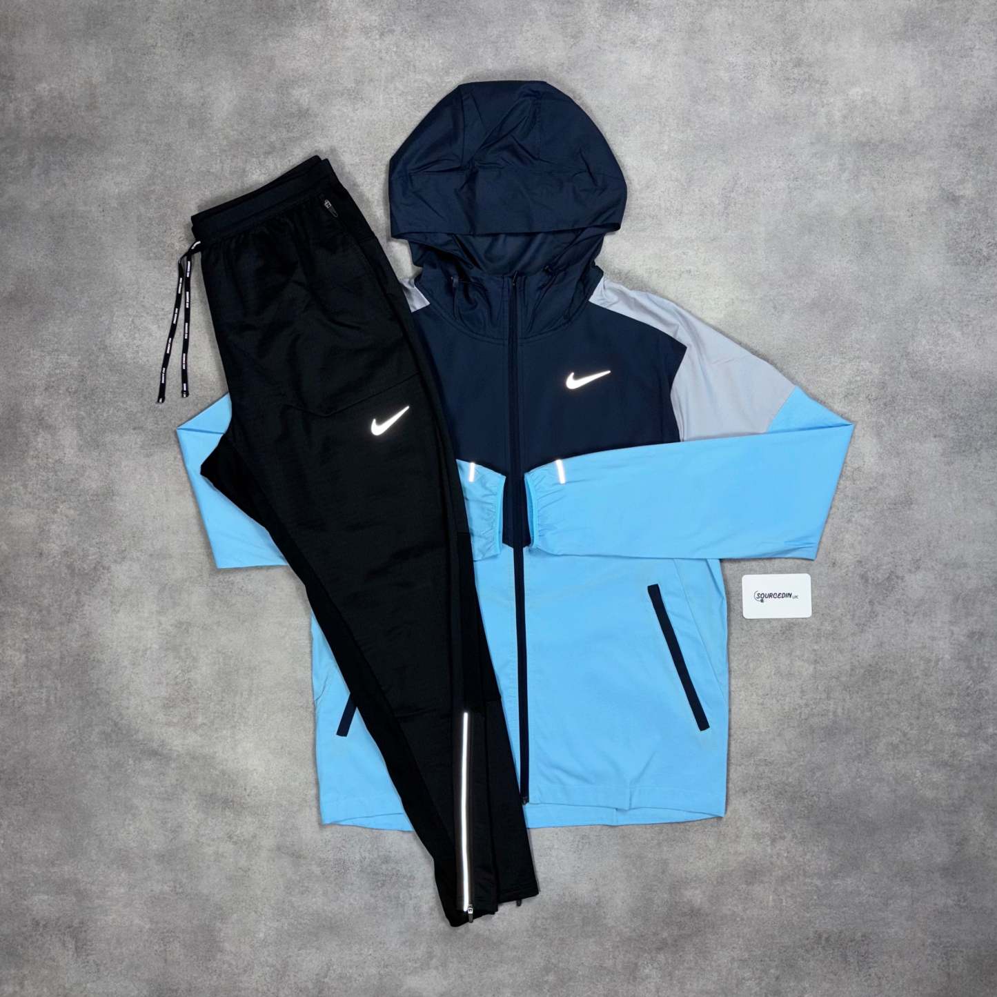 Uv Windrunner Jacket Pacific Blue & Black Phenom Pants Set-OSI