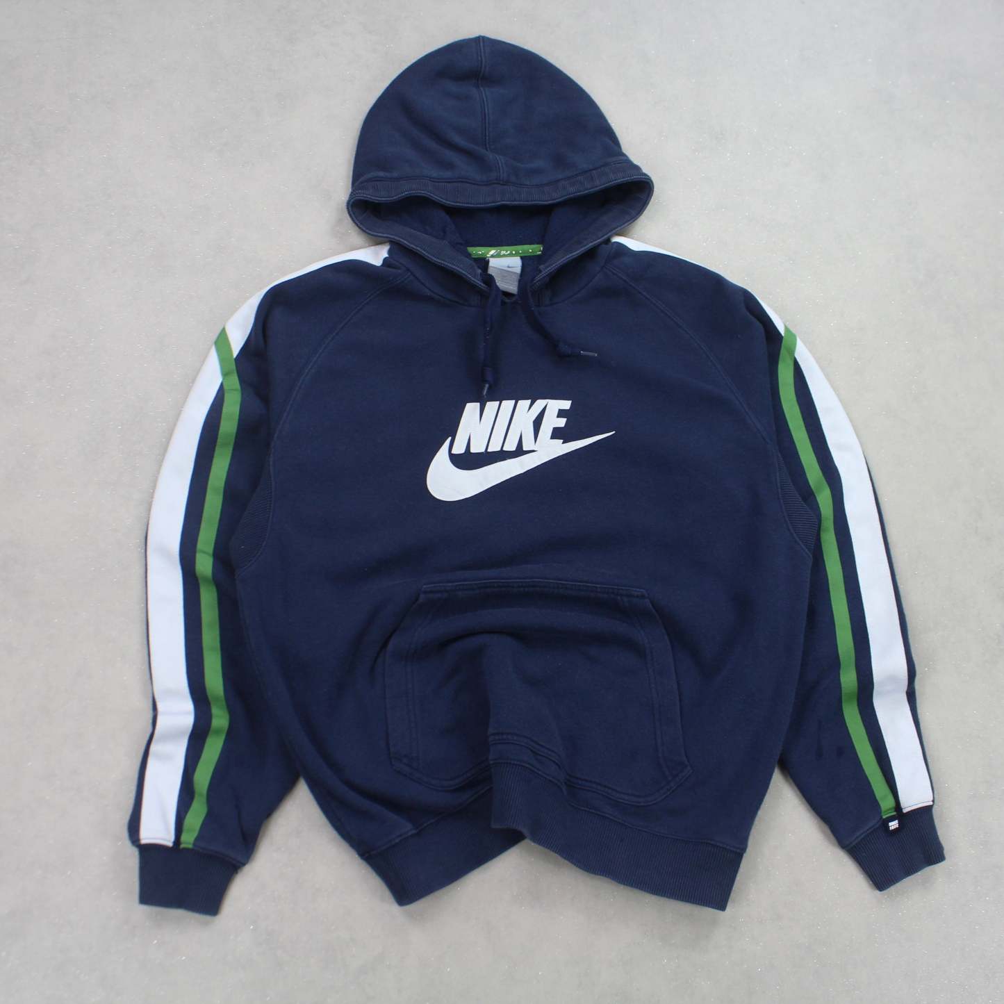 RARE 2000s   Spell Out Hoodie Navy-OSI