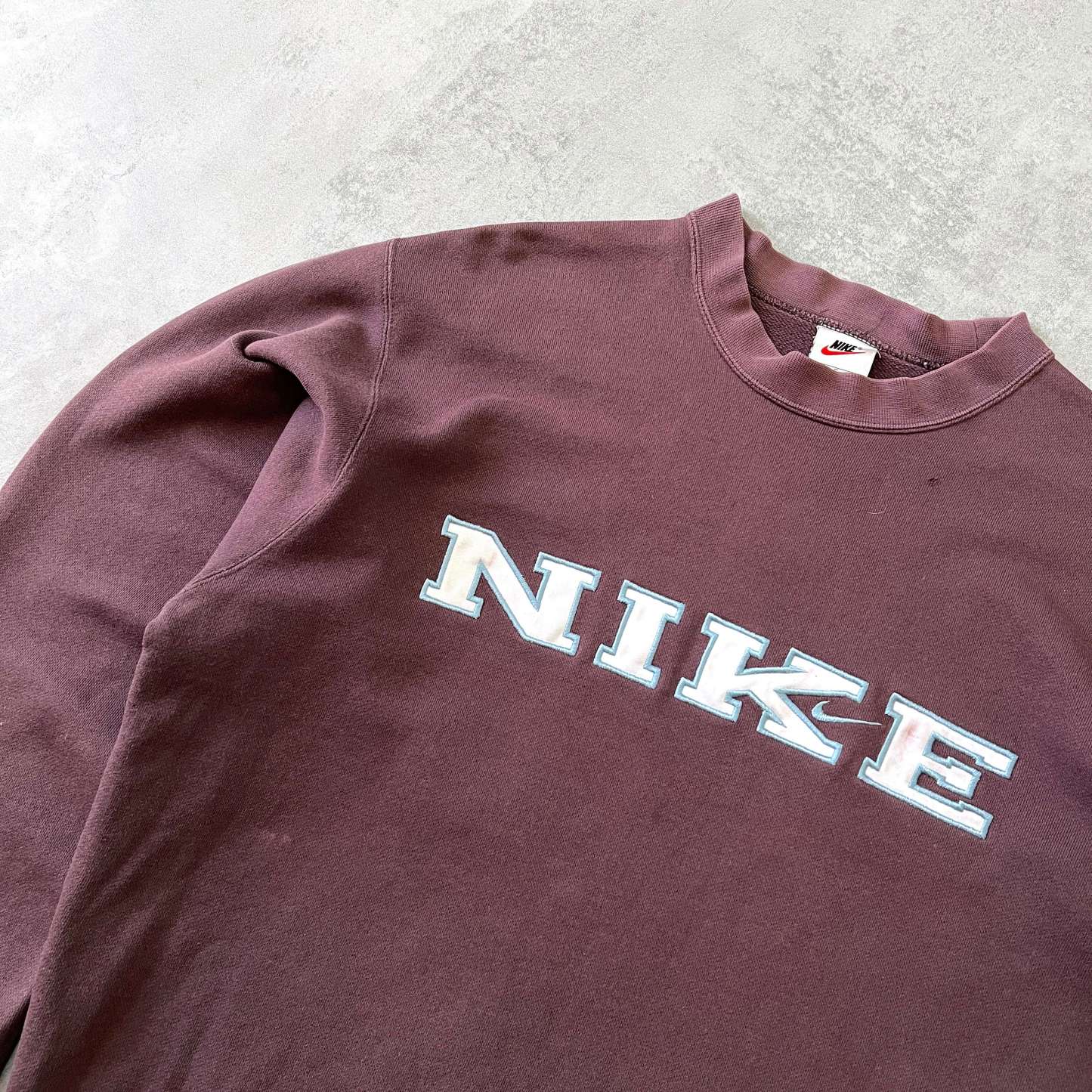 RARE 1990s heavyweight embroidered BROWN sweatshirt-OSI