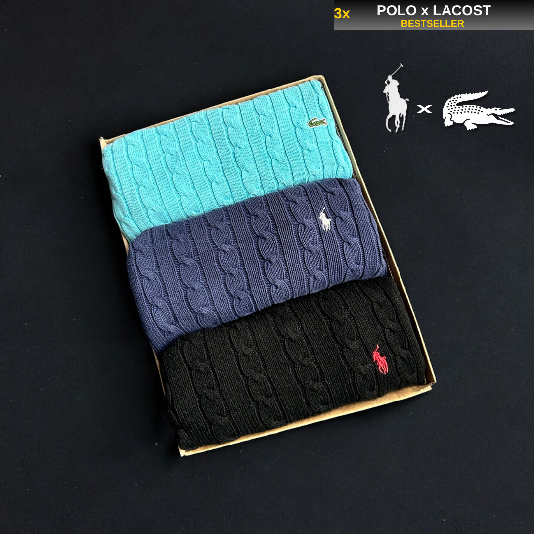  x LACOSTE VINTAGE BOX (3 SWEATER)-OSI