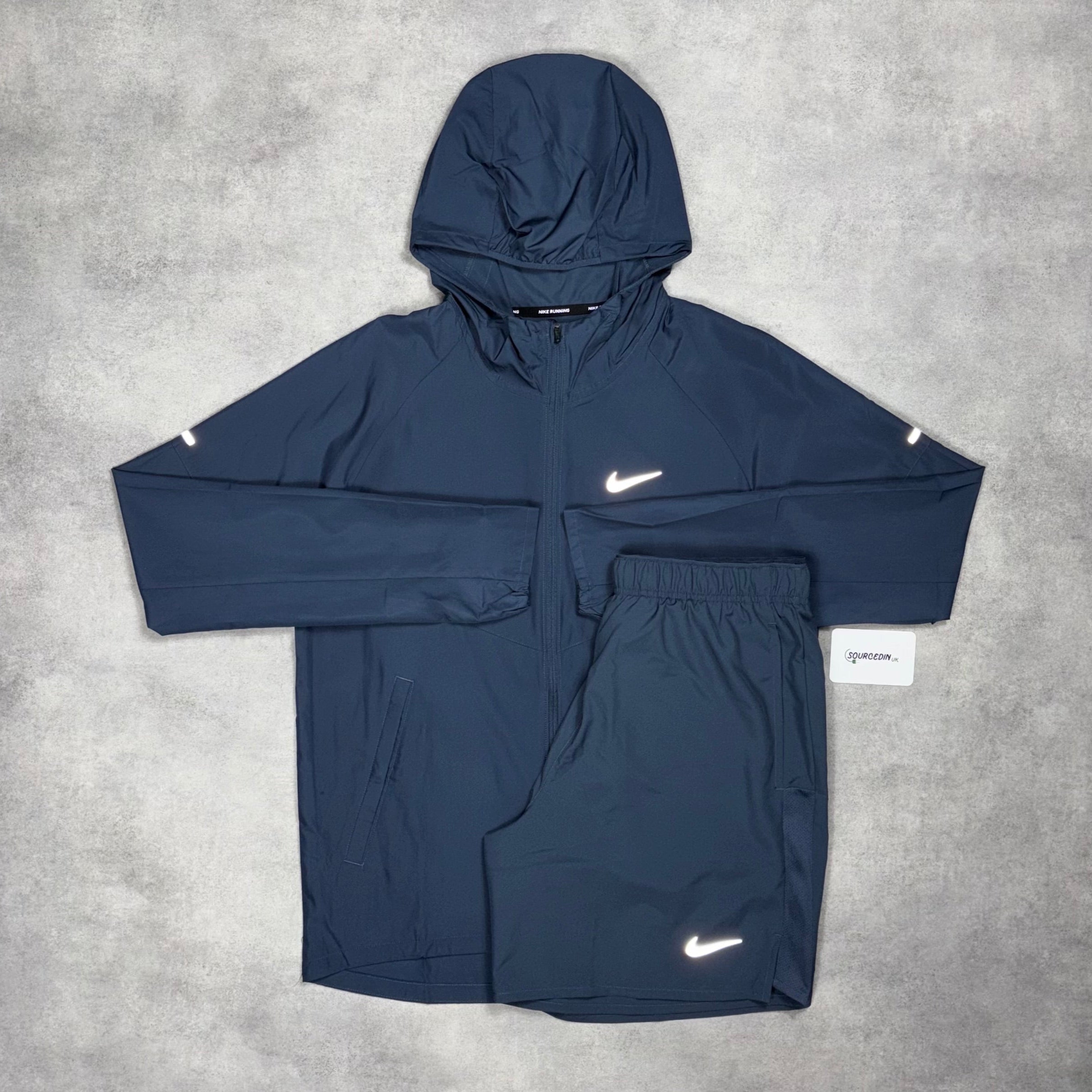 Repel Miler Windrunner Jacket & 7” Challenger Short Set Thunder Blue-OSI