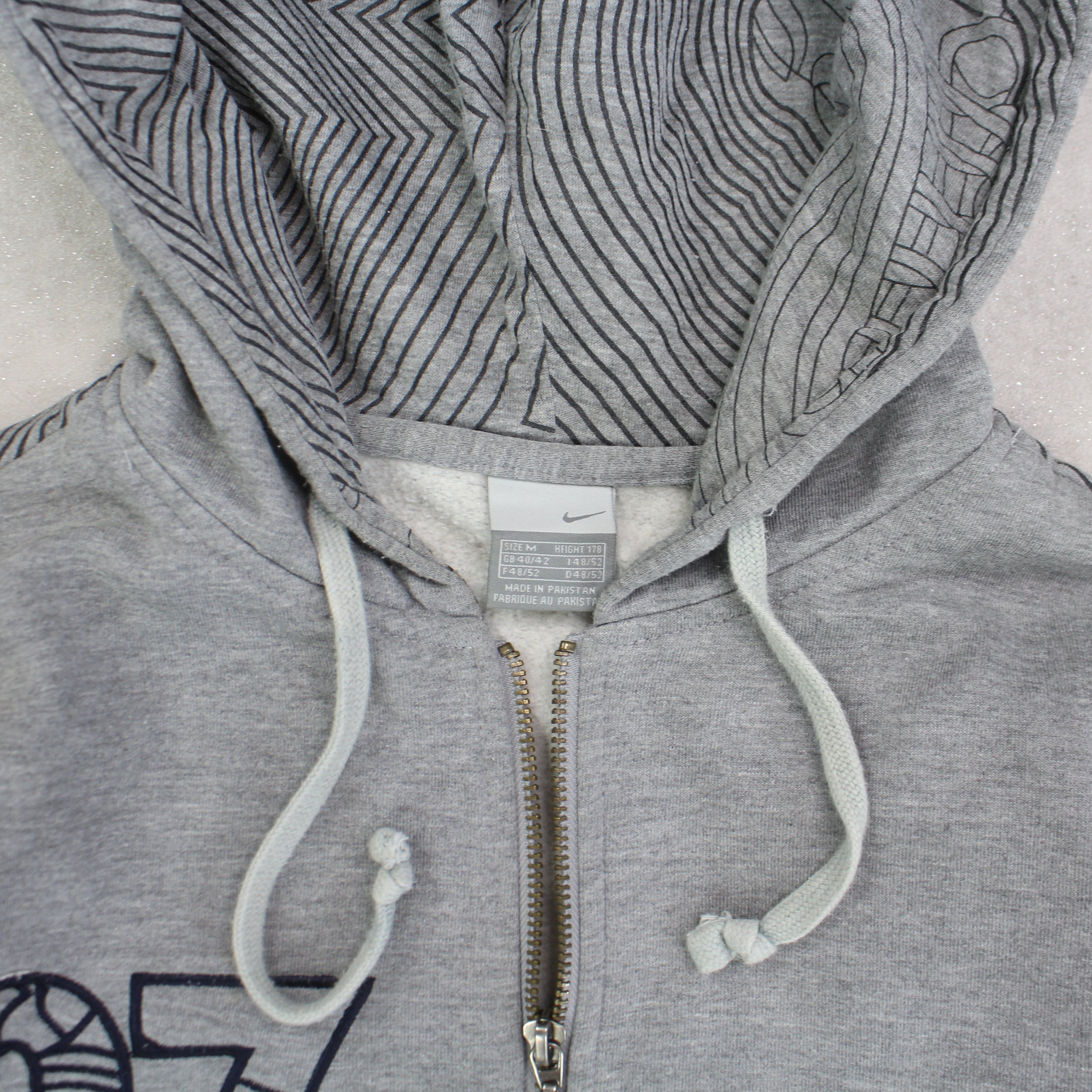 SUPER RARE 2000s  97 Zip Up Hoodie Grey-OSI