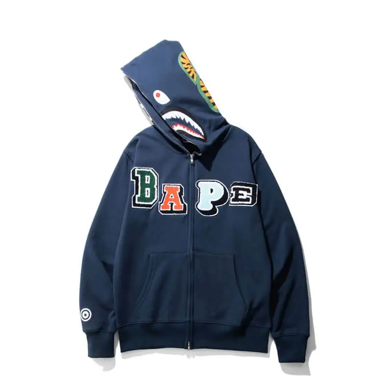 A Bathing Ape Letters  Shark Hoodie-OSI