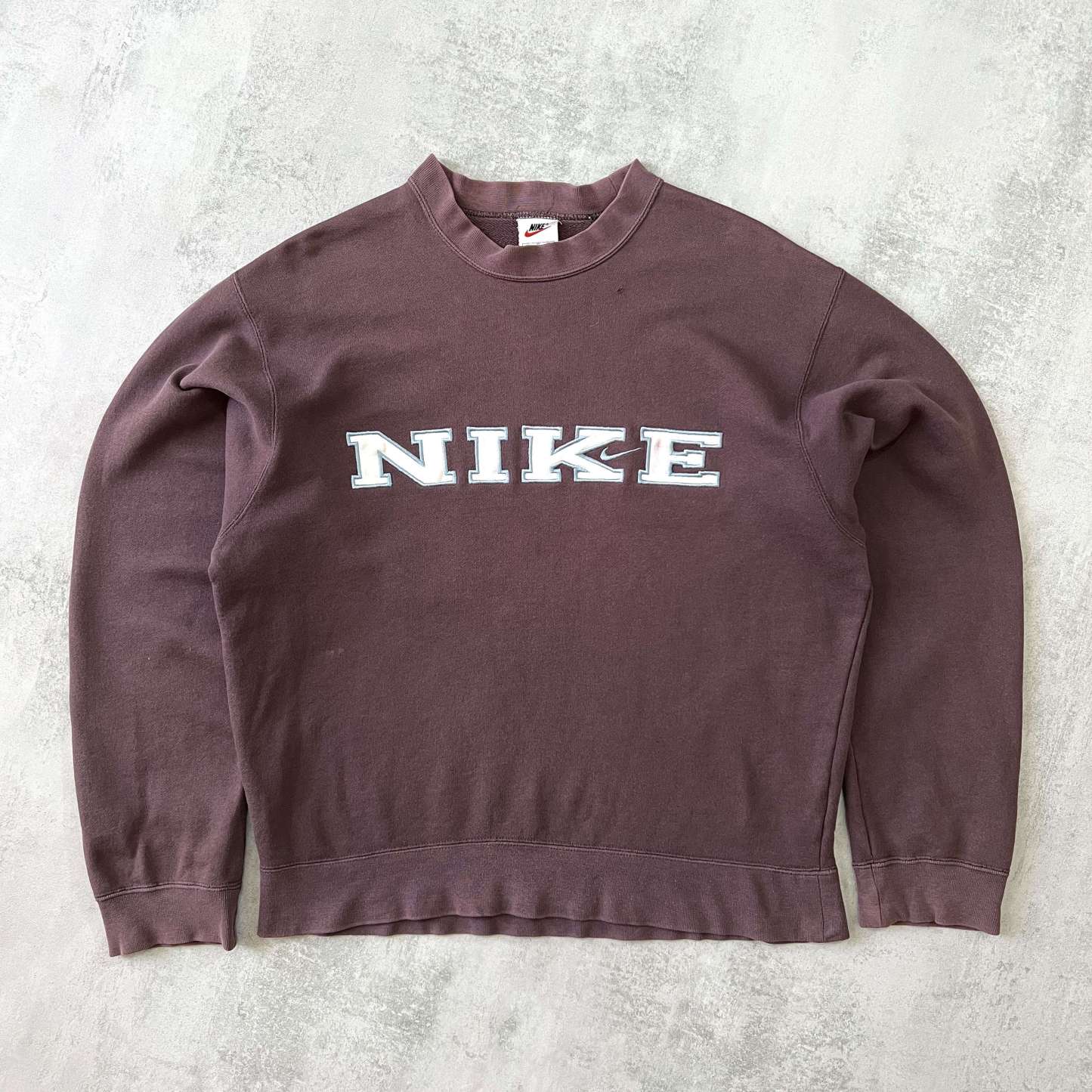 RARE 1990s heavyweight embroidered BROWN sweatshirt-OSI