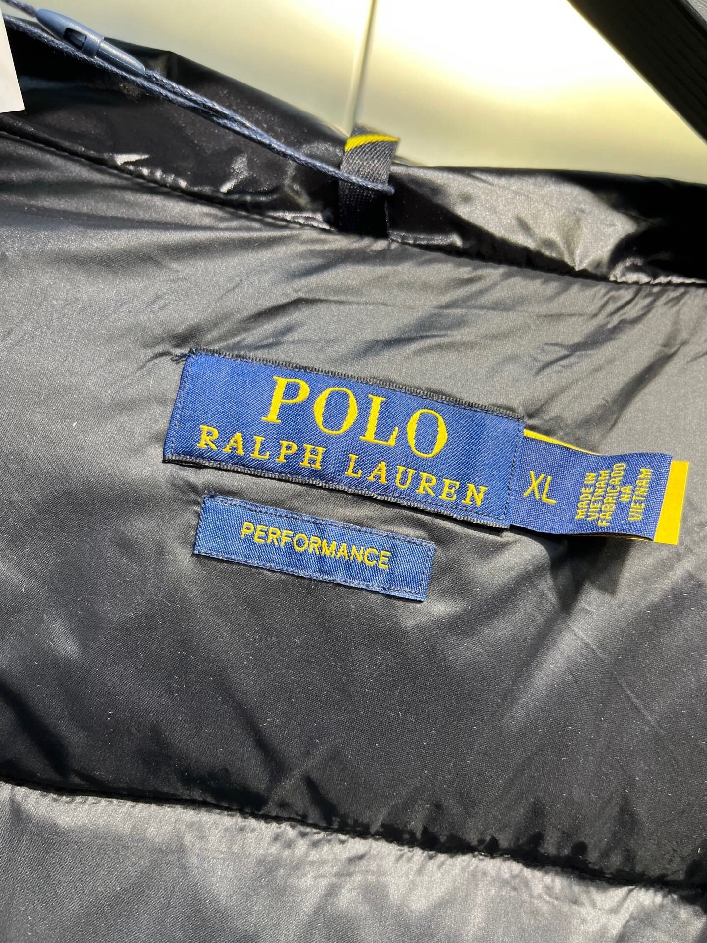 Polo Ralph Lauren Black Shiny Down Puffer Jacket
