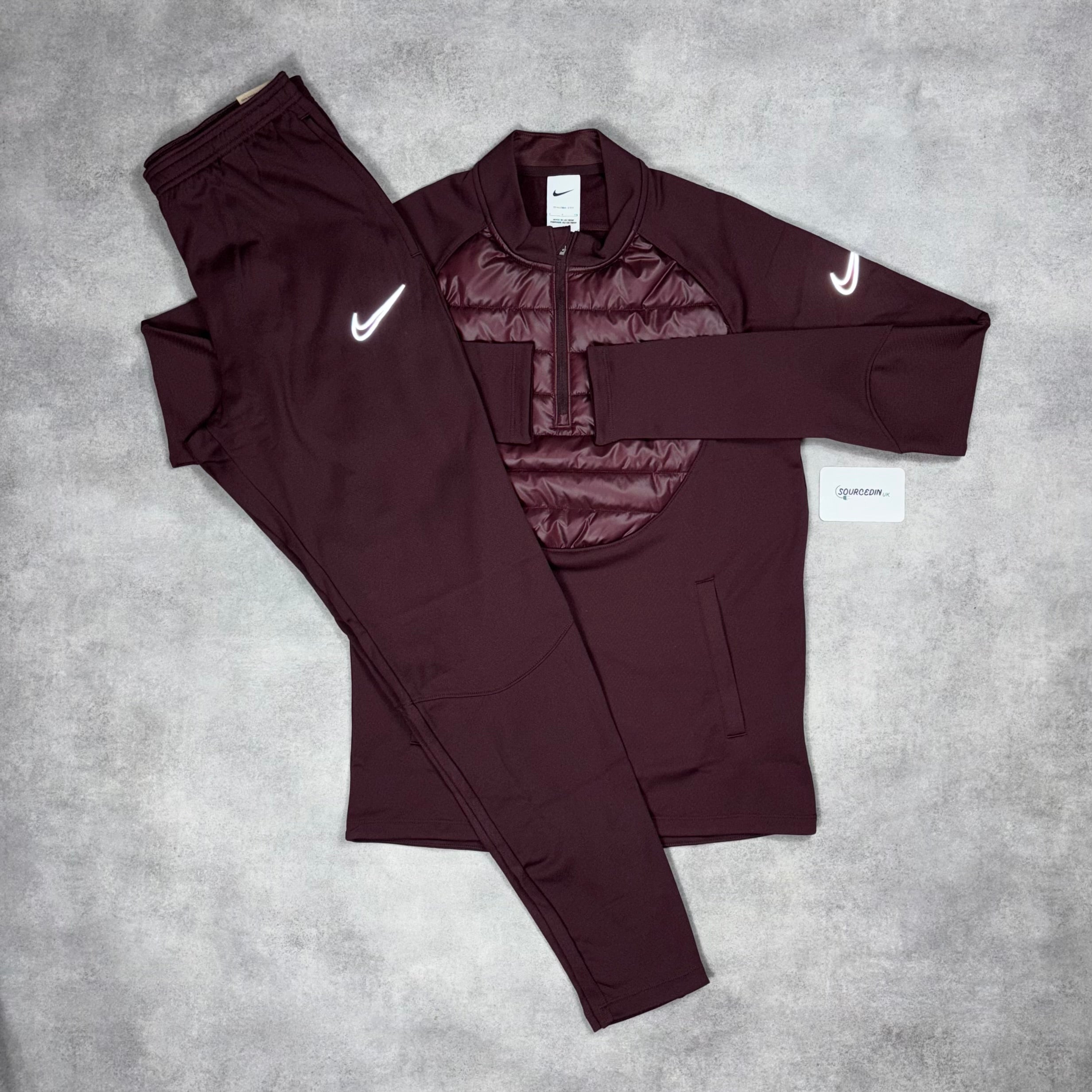 Dri Fit Tracksuit Set Maroon-OSI