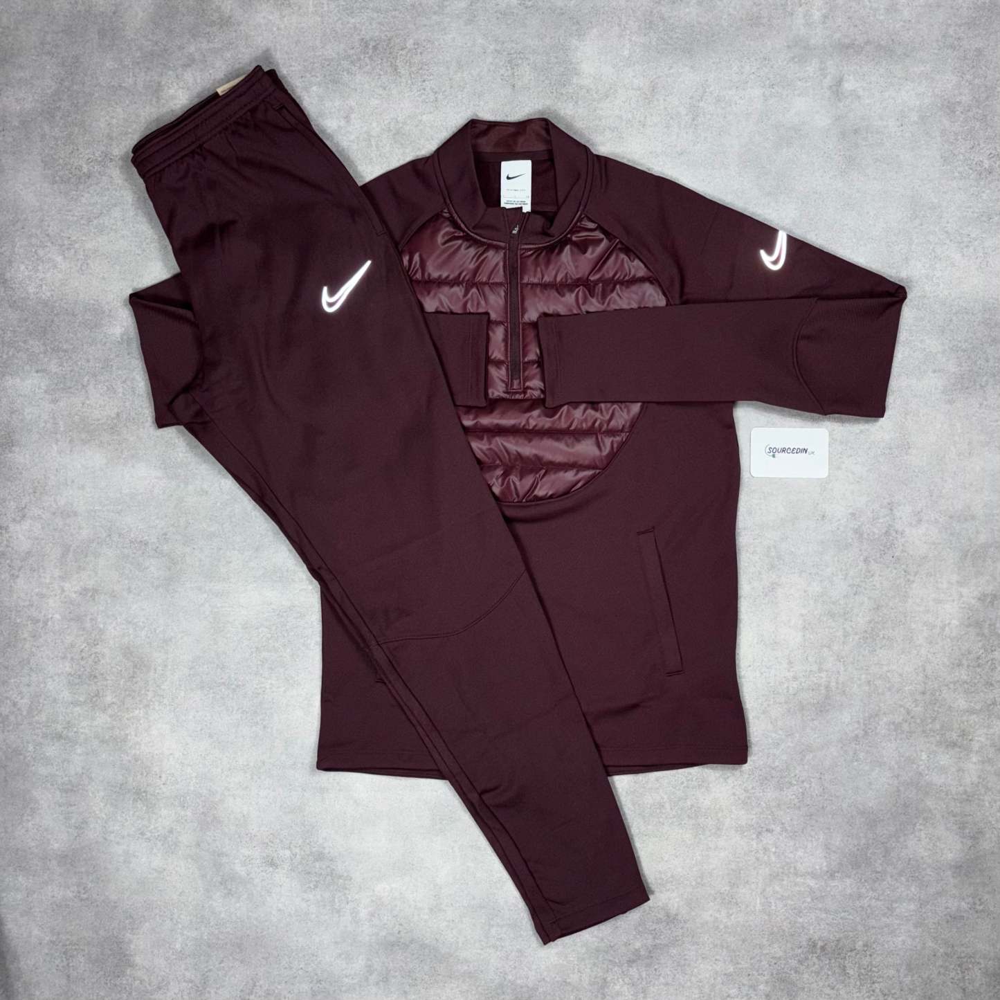 Dri Fit Tracksuit Set Maroon-OSI