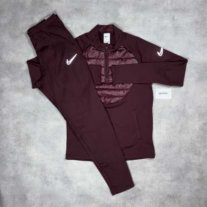 Dri Fit Tracksuit Set Maroon-OSI