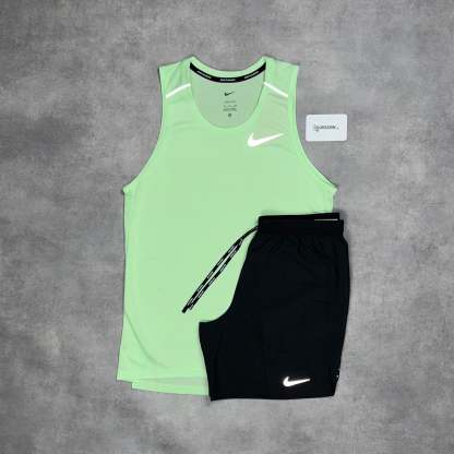 Miler Vest Vapour Green & Grey/Black Flex Stride Short Set-OSI