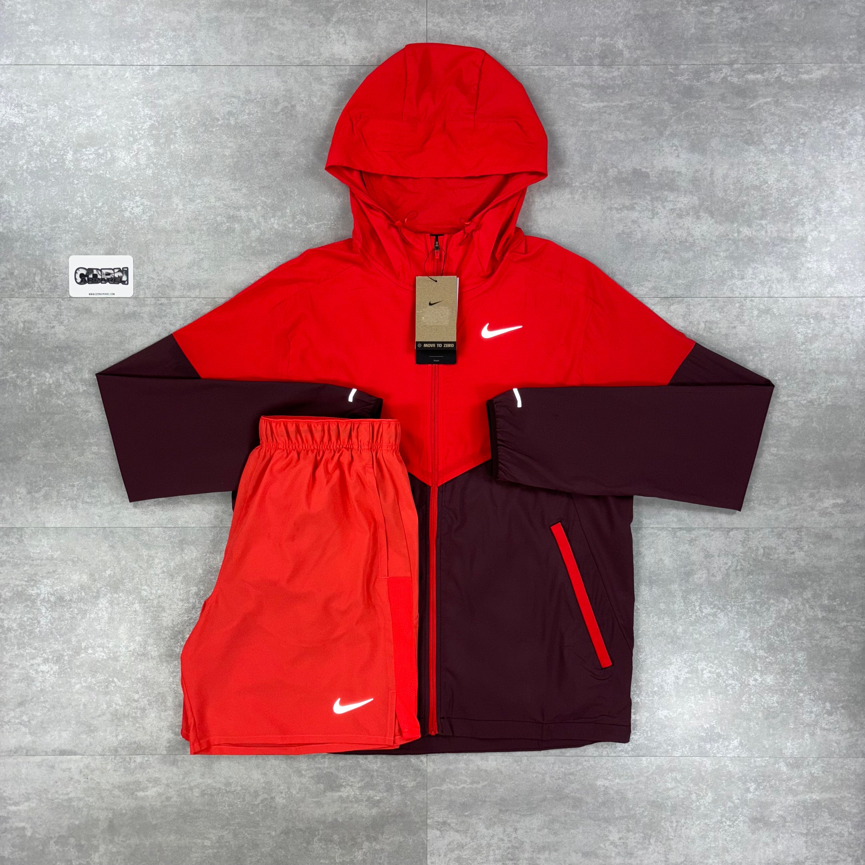 Light Crimson UV Windbreaker & Light Crimson Shorts Set-OSI