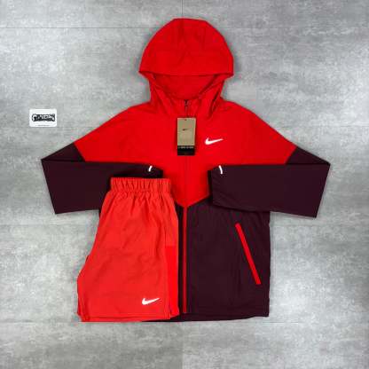 Light Crimson UV Windbreaker & Light Crimson Shorts Set-OSI